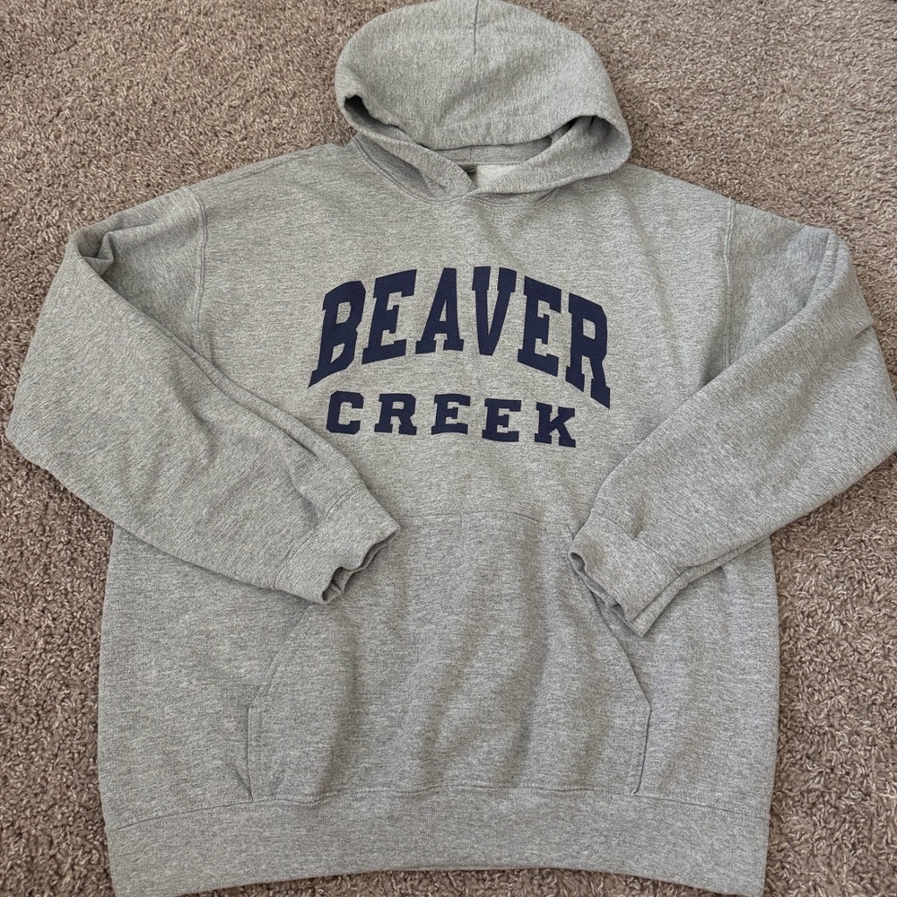 Beaver Creek Men's Gray Hoodie Sweatshirt